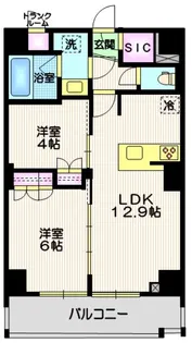 パルテメゾン中落合【4階】の間取り
