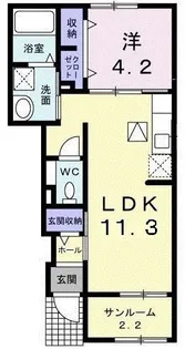 カーサ・アルバーダ【1階】の間取り