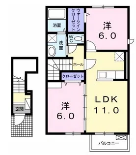 ラ・フレスクーラI【2階】の間取り
