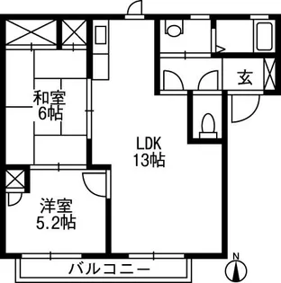 ベイサージュ B【2階】の間取り