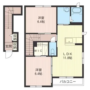 ラ・メファムC【2階】の間取り