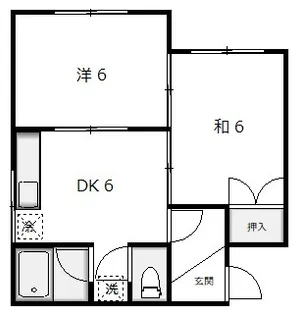 コーポヤツハシ【2階】の間取り