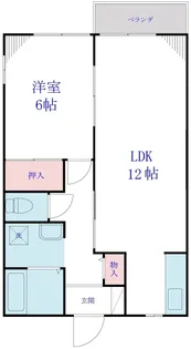 ハイツ鷹匠【1階】の間取り