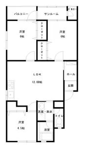 Garden Terrace 緑町【1階】の間取り