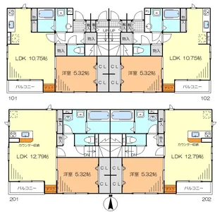 アドラブルV【2階】の間取り