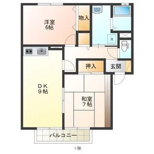 パルク中村 B棟【1階】の間取り