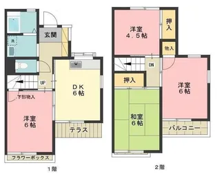 東京都西東京市北町2【一戸建】の間取り