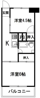 三田高島平第2コーポ【6階】の間取り