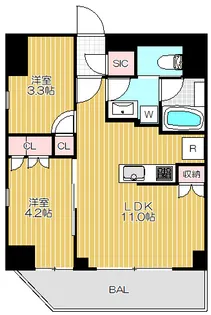オーキッドレジデンス戸越公園【7階】の間取り