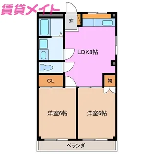 トラストB・D【2階】の間取り