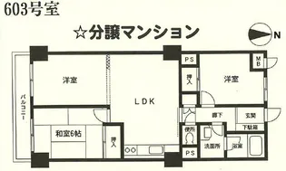 クレール綱島【6階】の間取り