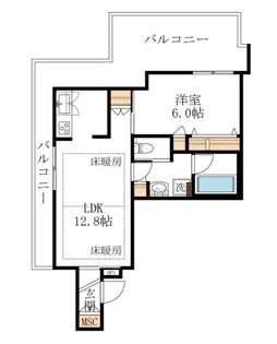 West sedona~ウエストセドナ~【4階】の間取り