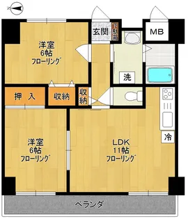 クリア・パーシモン【2階】の間取り