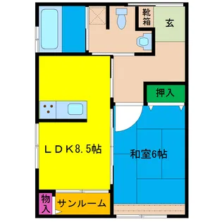 プライベートハウス ちゅらさん【2階】の間取り