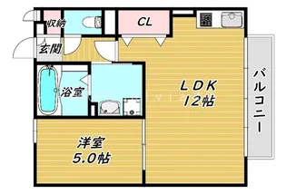 シャルトボナール【1階】の間取り