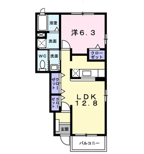 徳島県阿南市富岡町あ石【アパート】の間取り