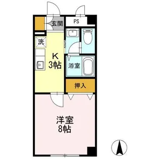 1Kの間取り画像