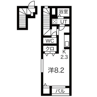 Grit 浪江【2階】の間取り