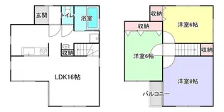 千葉県香取市佐原ホ【一戸建】の間取り