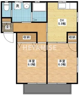 グレイス愛野B棟【1階】の間取り