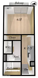 山形県山形市東原町1【アパート】の間取り