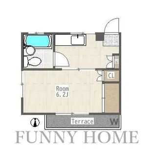 1Kの間取り画像