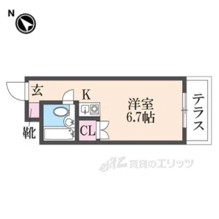亀井一号館【3階】の間取り