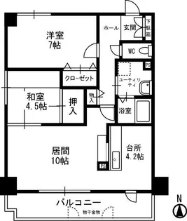 シビックコート苗穂駅前【4階】の間取り