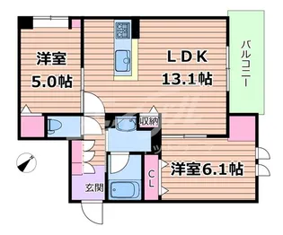 シャーメゾン アヴァンス【2階】の間取り