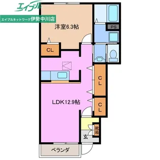 花メゾンC【1階】の間取り