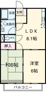 ドエルマルシェA【1階】の間取り