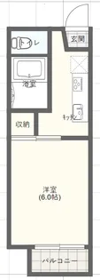 ハイツウノメI【2階】の間取り