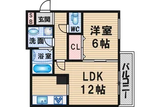 ル・リアン本町【1階】の間取り