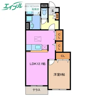 サンティーア【1階】の間取り