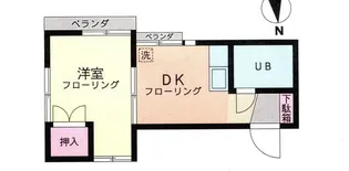ハイツ峰岡【1階】の間取り