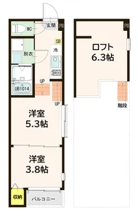 宮城県仙台市青葉区山手町【アパート】の間取り