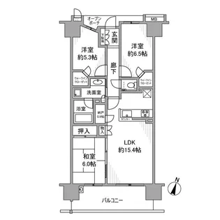 プラウドシティ金町アベニュー【8階】の間取り