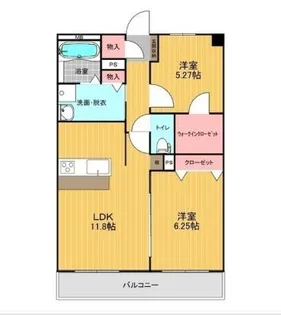 サンパーシモン【2階】の間取り