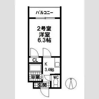 大阪府大阪市福島区福島6【マンション】の間取り