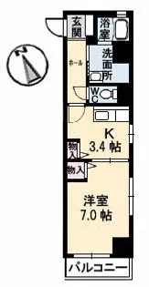 ジョルニ・フェリーチ【2階】の間取り