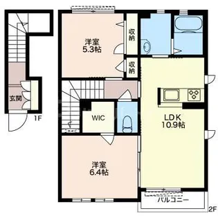 マノワール フルールA【2階】の間取り