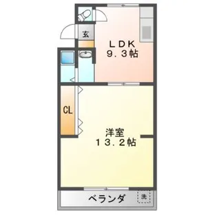 サンライズ藤井寺【3階】の間取り