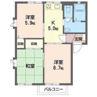 神奈川県伊勢原市串橋【アパート】の間取り