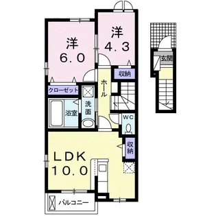 神奈川県海老名市上今泉1【アパート】の間取り