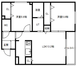 Elate幌平橋(イレイトホロヒラバシ)【4階】の間取り
