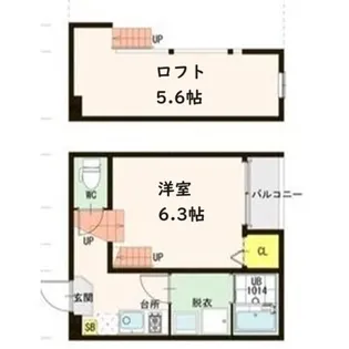 プランドール旭ヶ丘【1階】の間取り