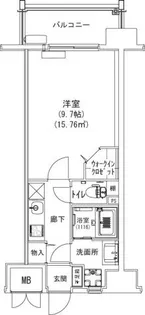 コンフォート東白島【6階】の間取り