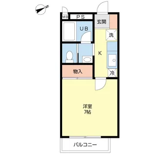 1Kの間取り画像