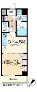 クラスタ越中島【3階】の間取り