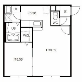 クレステージ手稲【1階】の間取り